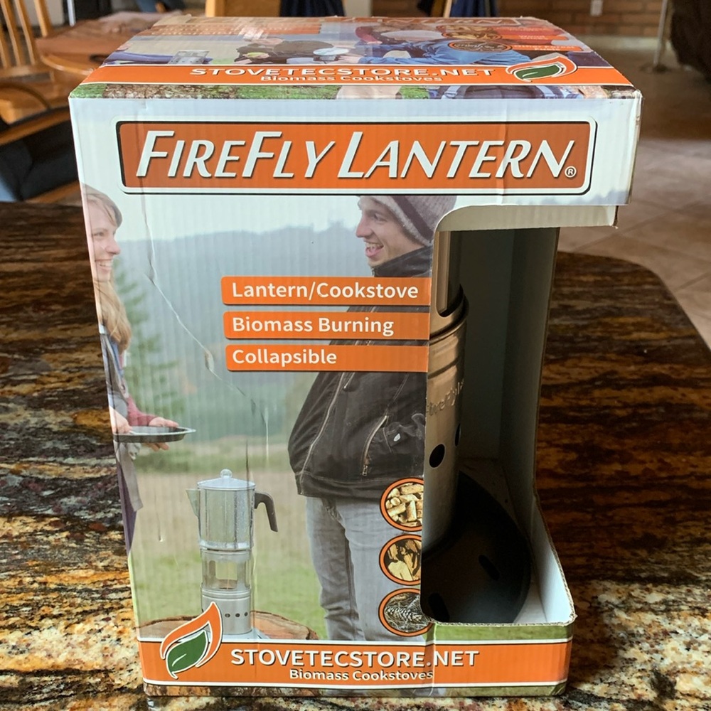 New FireFly Lantern /Cookstove biomass burning collapsible from Stovetecstore